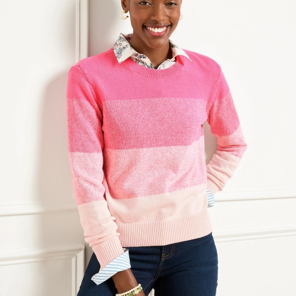 Talbots Crewneck Ombre Sweater|Size L